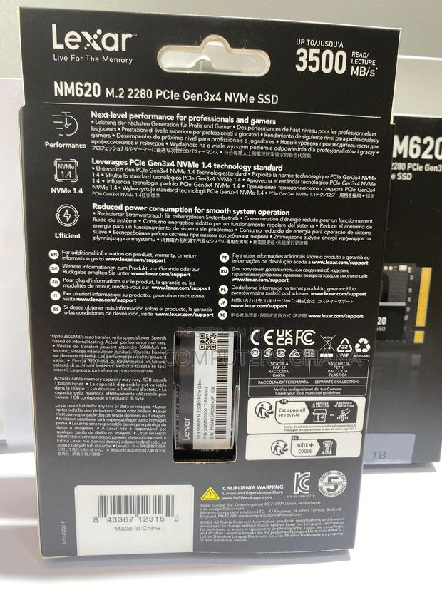 Lexar Nm620 1tb Ssd, M.2 2280 Pcie Gen3x4 Nvme photo 2