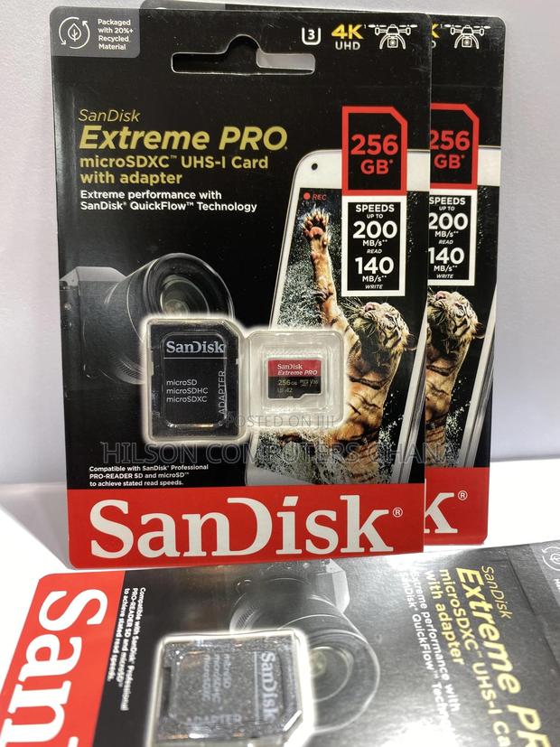 Sandisk Extreme Pro Microsdx Uhs-i Card With Adapter - 256gb photo 2