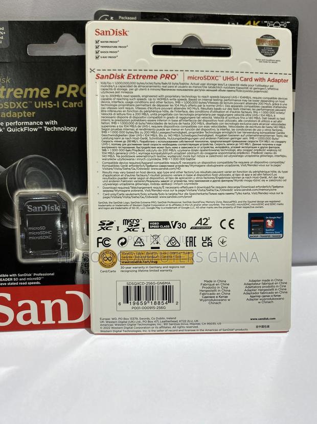 Sandisk Extreme Pro Microsdx Uhs-i Card With Adapter - 256gb photo 3