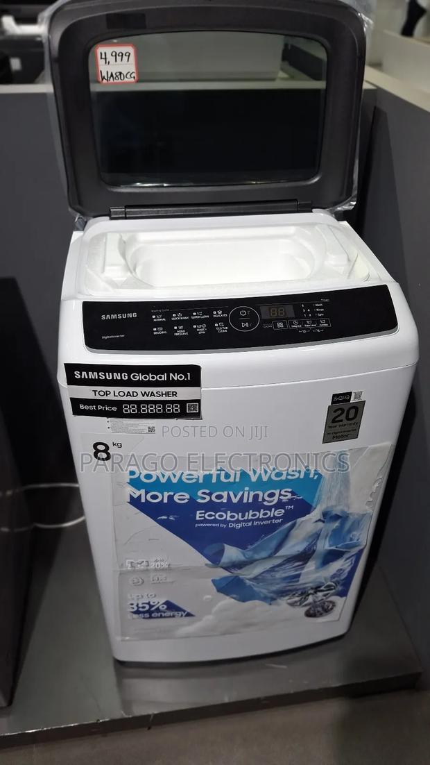 Samsung 8kg Top Load Active Washing Machine Wa80cg4240bwnq