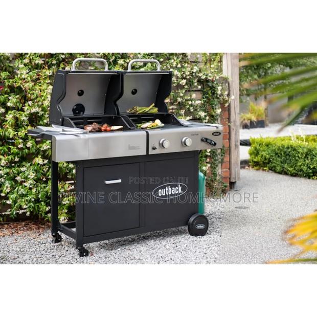 Outback Dual Fuel 2burner Gas/Charcoal BBQ With Multicook Plate System photo 3