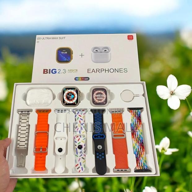 I20 Ultra Max Suit Combination Smartwatch 10 in 1 Set (526262)