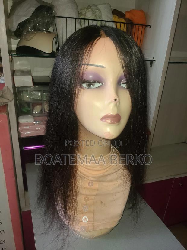 Black Wavy Human Hair Wig photo 5