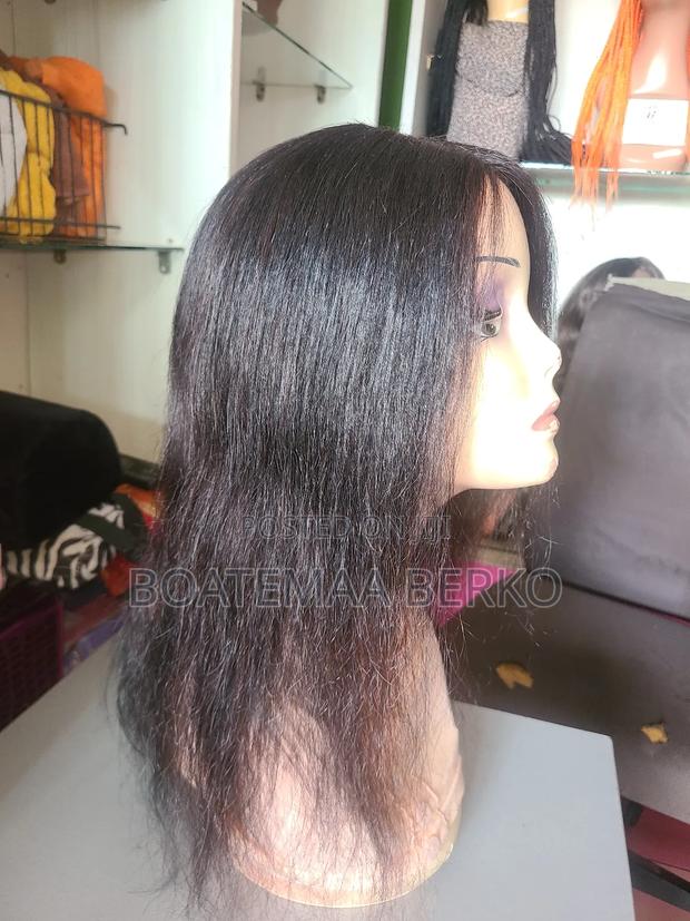Black Wavy Human Hair Wig photo 3