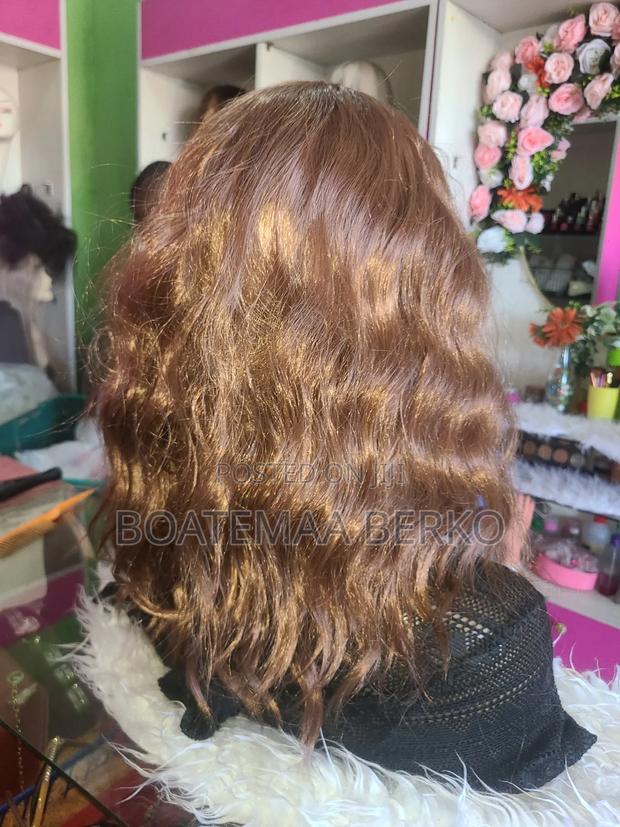 Wavy Brown French Cut Wig photo 7