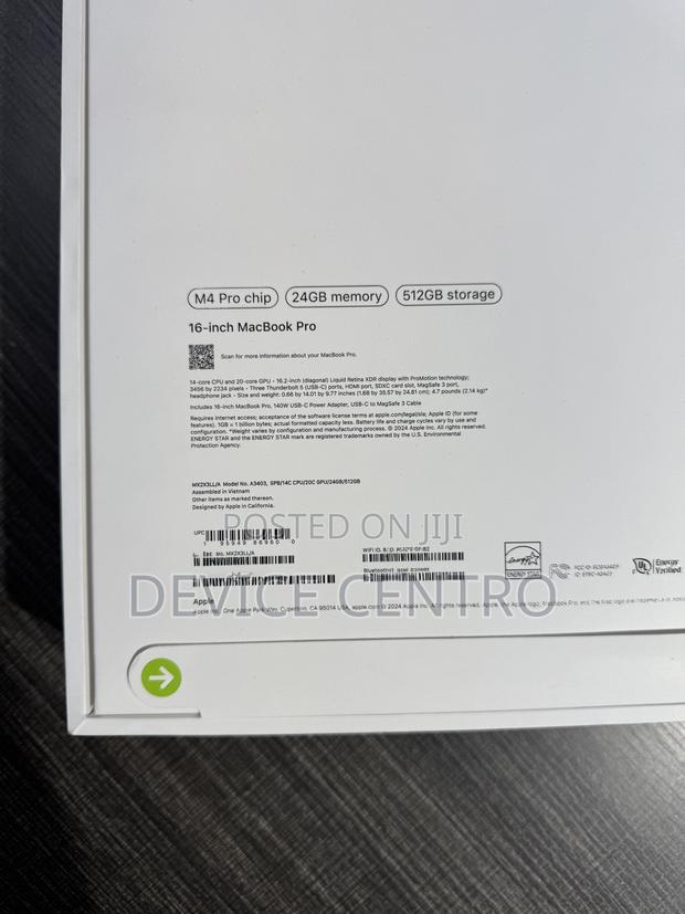 New Apple MacBook Pro 2024 M4 Pro 16-inch 24GB Apple M4 Pro SSD 512GB photo 3