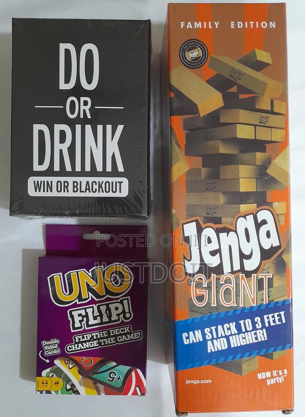 Jenga Uno and Do or Drink Game Set. · Photo 2