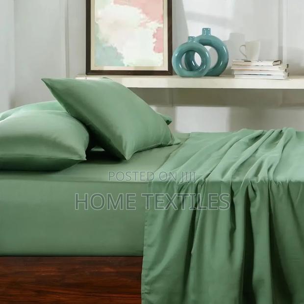 6 Pieces Light Greenbedsheet (1 Fitted,1 Flat Sheet and 4 Pillowcases)