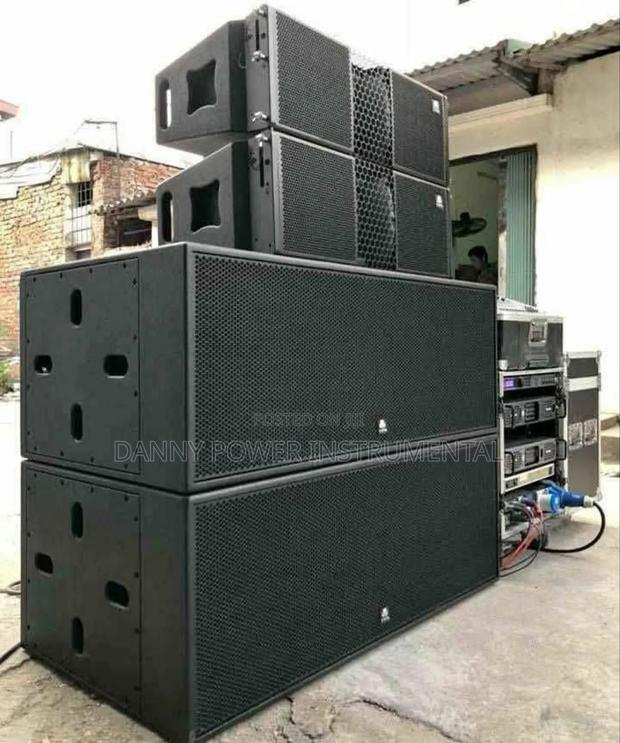 RCF Speakers and Set of Amplifiers in Rack