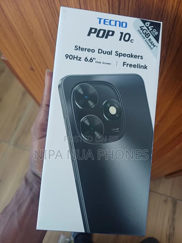 New Tecno Pop 10C 64 GB Black
