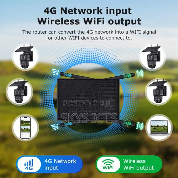 4 Set Solar Dual Lens Camera With 4g Router - Kit photo 2