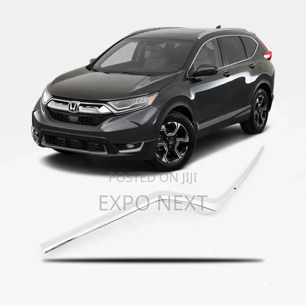 Chrome Grille Headlight Molding Trim For 2017-2019 Honda Cr-v Pair