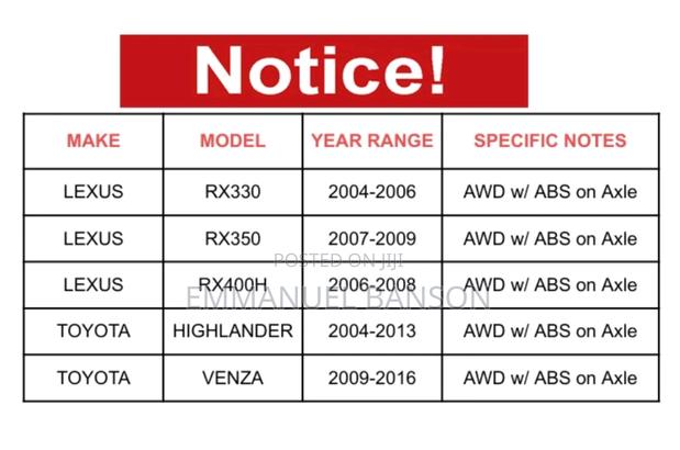 2008 Toyota Highlander, Lexus, Venza, Hub Bearings photo 4