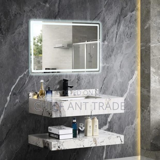 Marble Basin With Touchscreen Mirror. 60cm. Ybd-60 · Photo 3