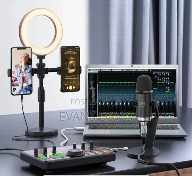 Bm800 Pro Microphone With Dj10 Sound Card and Ring Light · Photo 4