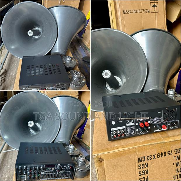 Reflex Horn Speaker And Amplifier Set
