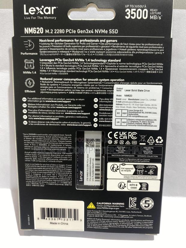 Lexar Nm620 2tb Ssd, M.2 2280 Pcie Gen3x4 Nvme photo 3