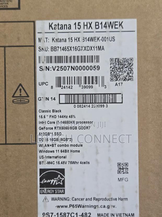New Laptop MSI Katana 15 16GB Intel Core I7 SSD 512GB photo 3