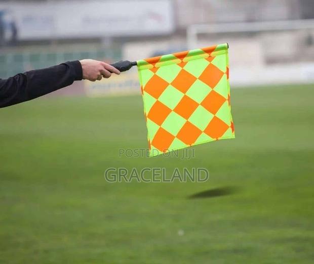This Is Original 2in1 Set World Soccer Referee Lineman’S Flag Fair