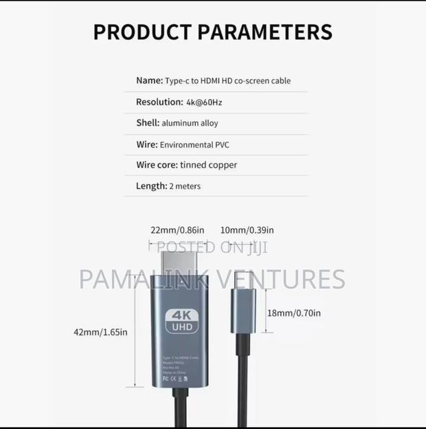 60hz Hd Video Conversion Cable - Type C to Hdmi photo 3