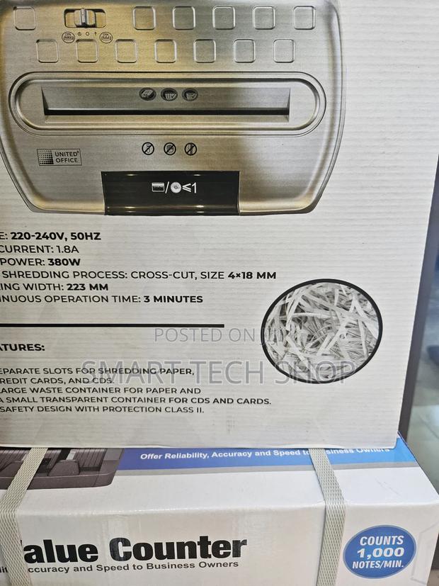 United Office Quality Automatic Cross Cut Document Shredder Germany photo 3