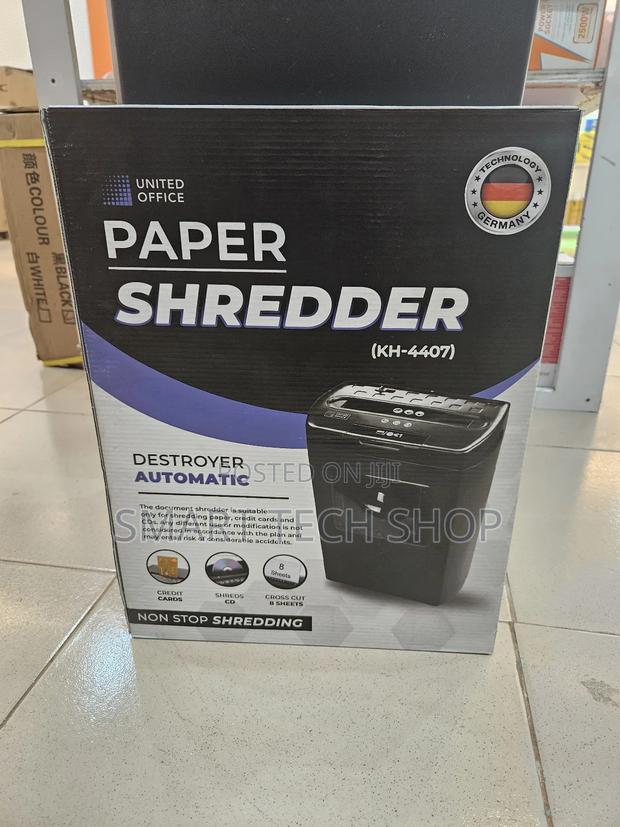 United Office Quality Automatic Cross Cut Document Shredder Germany photo 2