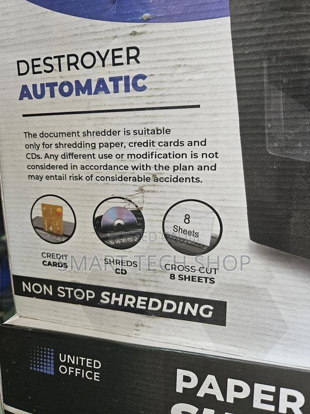 United Office Quality Automatic Cross Cut Document Shredder Germany photo 9
