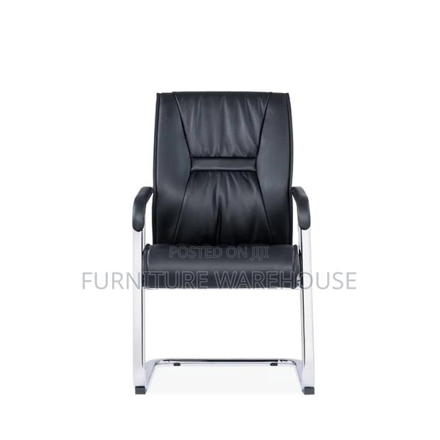 Ricci-v Mid Black Office Leather Meeting Cantilever Chair