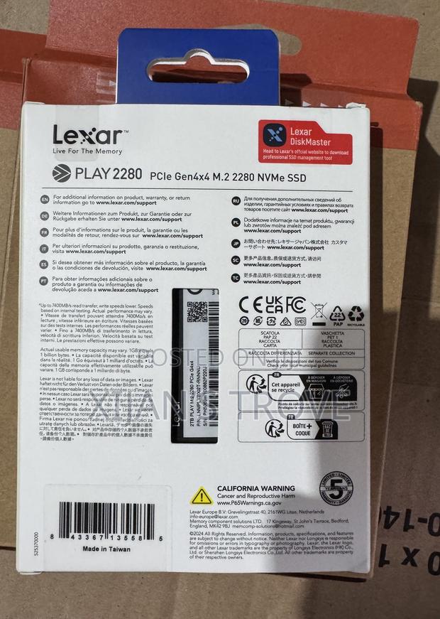 Lexar Play 2280 2tb SSD With Heatsink for Ps5 and Desktop Pc photo 2