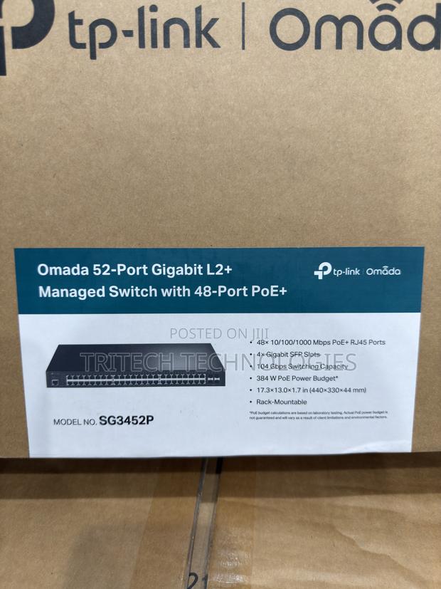 Tp-Link Omada Tl-Sg3452p 52-Port Gigabit L2+Managed Switch+ 48port Poe photo 2