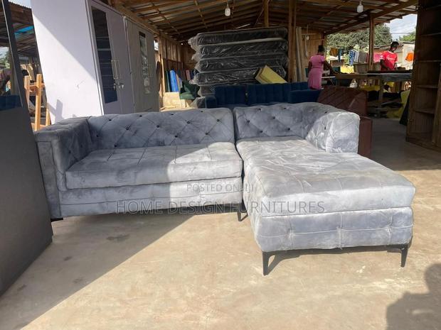 Ash Material L Shaped Sofa