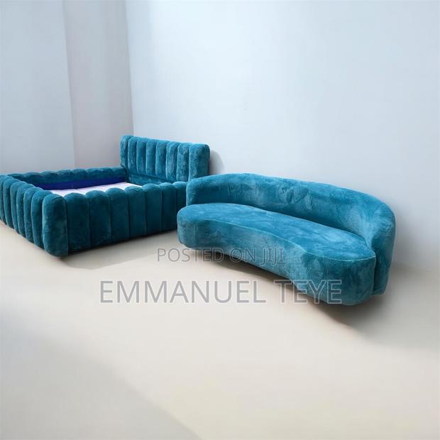 Modern Blue 3 in One Sofa and Bed · Photo 3