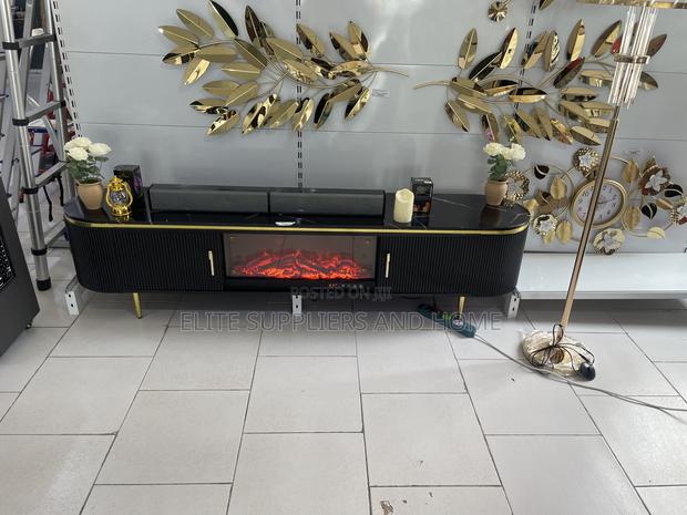 Tv Stand With Electric Fireplace · Photo 3