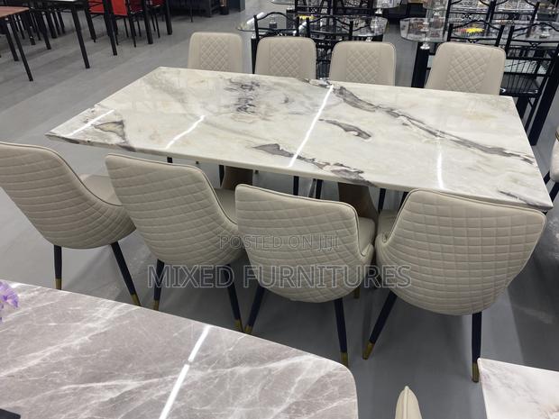 Marble Dining Table With 8 Chairs (Heavy Marble ) photo 2