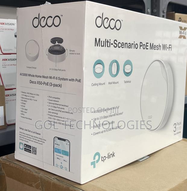 Tp Link Deco X50-Poe Multi Scenario Poe Mesh Wifi Ax3000 (3-Pack) photo 2