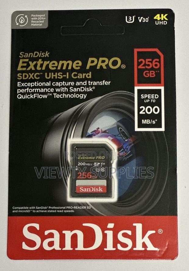 256gb Sandisk Extreme Pro Sdxc Uhs-i Memory Card – V30 Uhd Sd Card