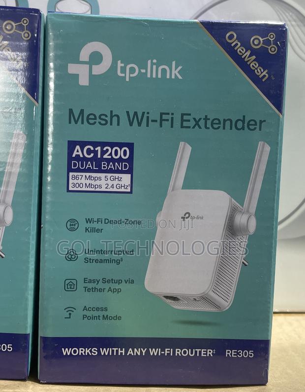 Tp Link Mesh Wi-Fi Extender Ac1200 Dual Band 5 GHZ 2.4 GHZ