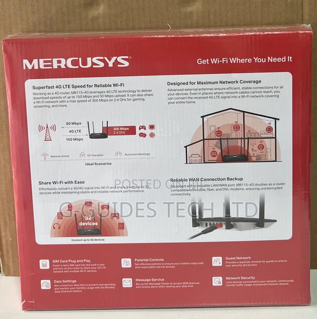Mercusys 300mbps Wireless 4g Router Mb115-4g photo 2