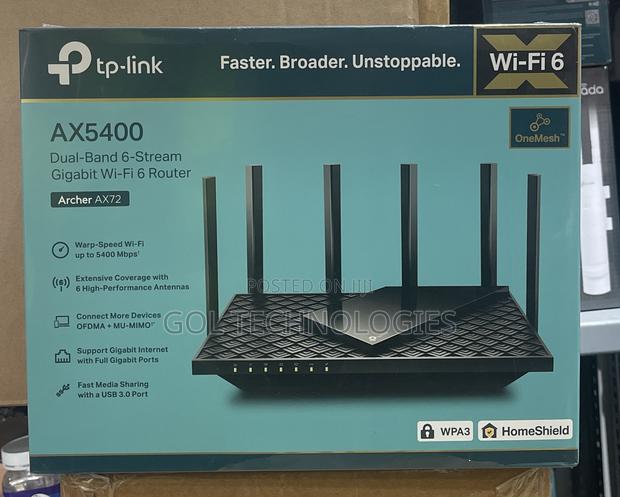 Tp Link Ax5400 Dual-Band 6-Stream Gigabit Wi-Fi 6 Router Archer Ax72 · Photo 3