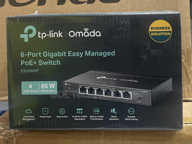 To Link Omada 6-Port Gigabit Easy Managed Poe+ Switch Es206gp photo 2