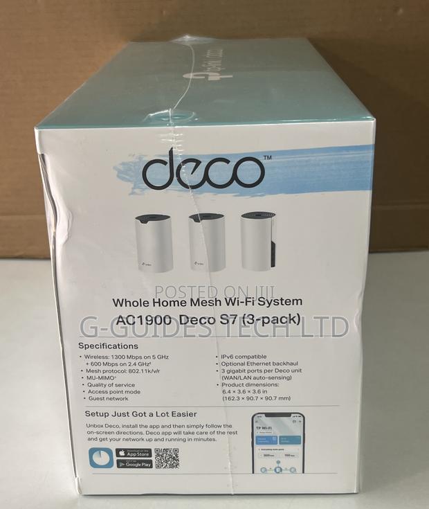 Tp-Link Deco S7 Ac1900 Whole Home Mesh Wi-Fi System 3-Pack photo 5
