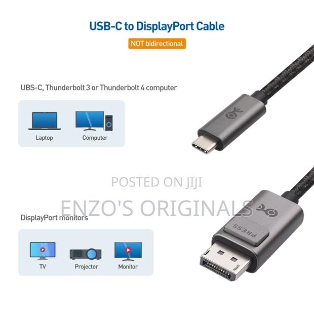 Usb-c To Dp Type-c To Display Port 4k @ 300hz Display Cable Original
