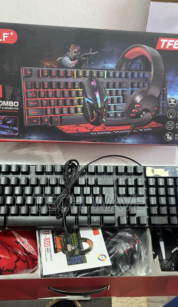 Gaming Combo 4in1 Tf800 Keyboard, Mouse, Mouse Pad, Headset