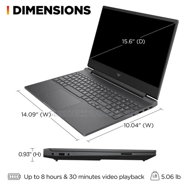 New Laptop HP Victus 16 8GB AMD Ryzen 5 SSD 256GB photo 3