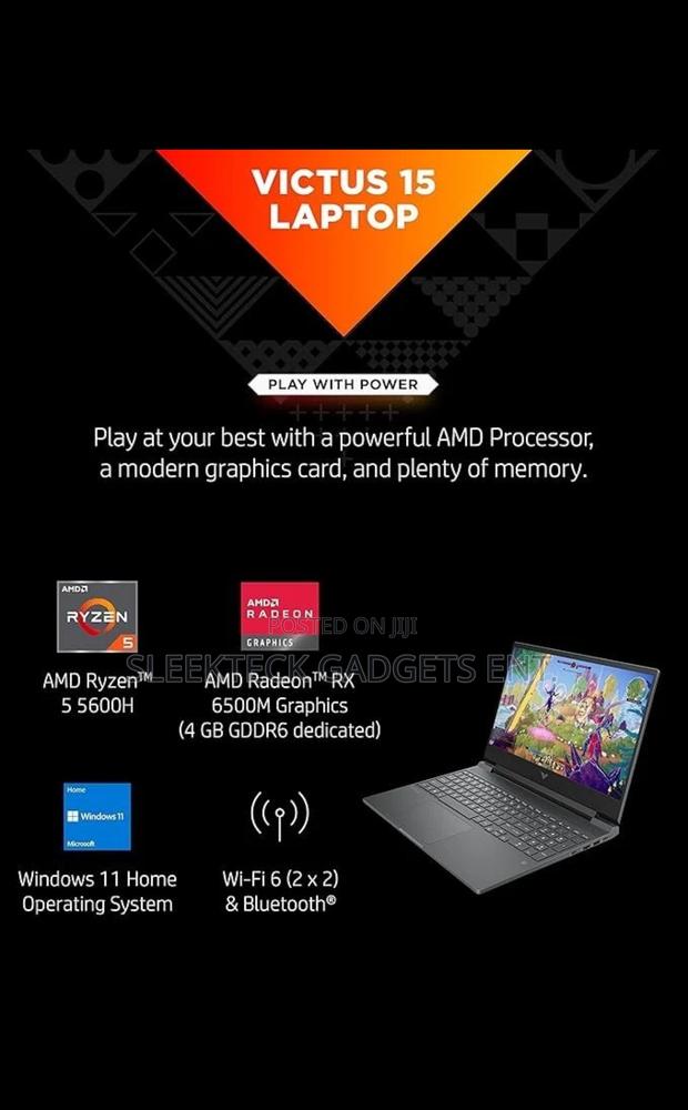 New Laptop HP Victus 16 8GB AMD Ryzen 5 SSD 256GB photo 4