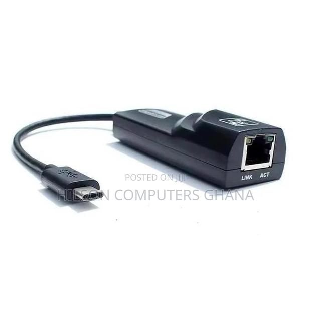 Type C 3.0 Ethernet High-Speed Network Adapter 10/100/1000mbps - Black photo 3