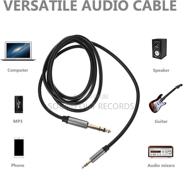 5m Braided Anti Rust 6.5mm To 3.5mm Gold Plated Audio Cable photo 2