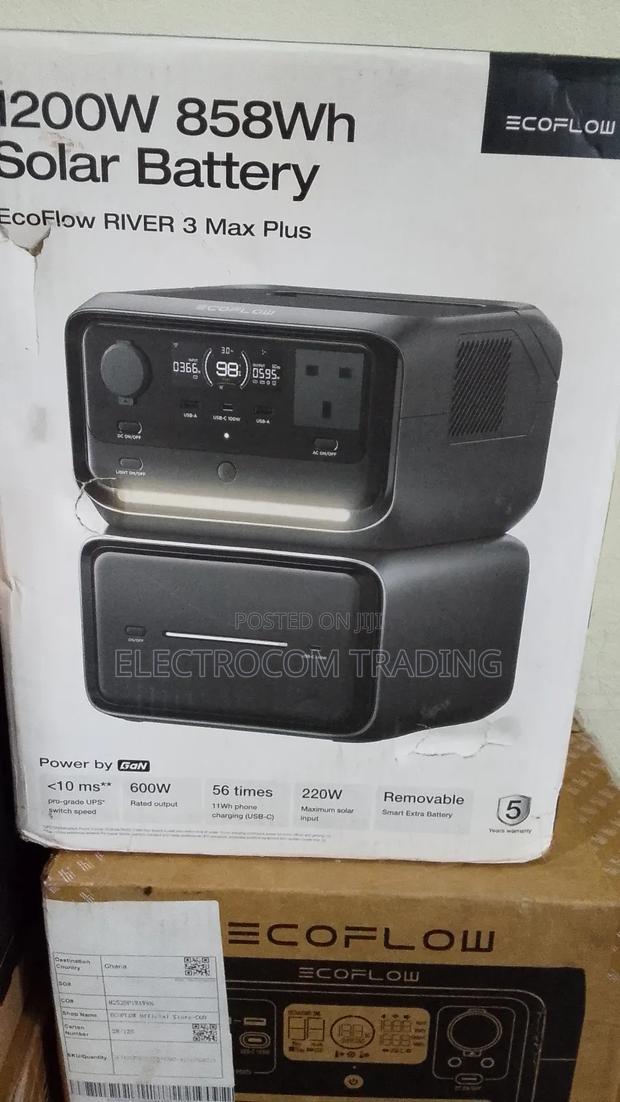 Ecoflow River 3 Max Plus Powerstation, 858wh, 600w Output