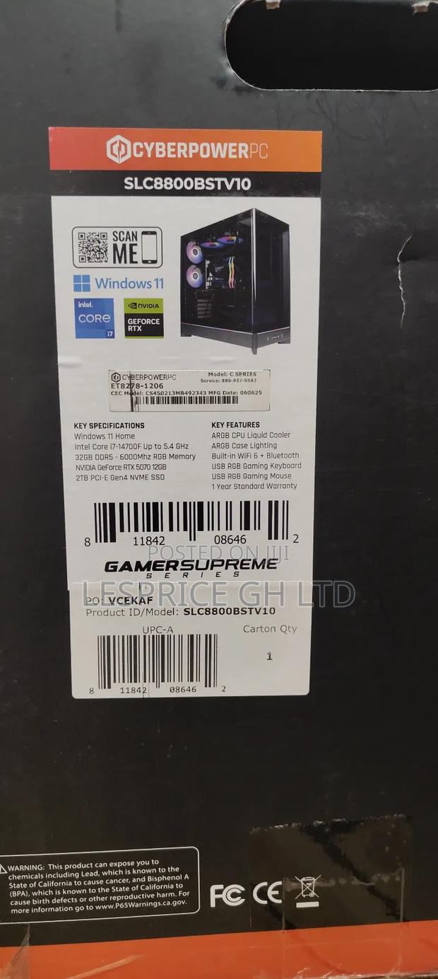 New Desktop Computer CyberpowerPC 32GB Intel Core i7 SSD 2T photo 3
