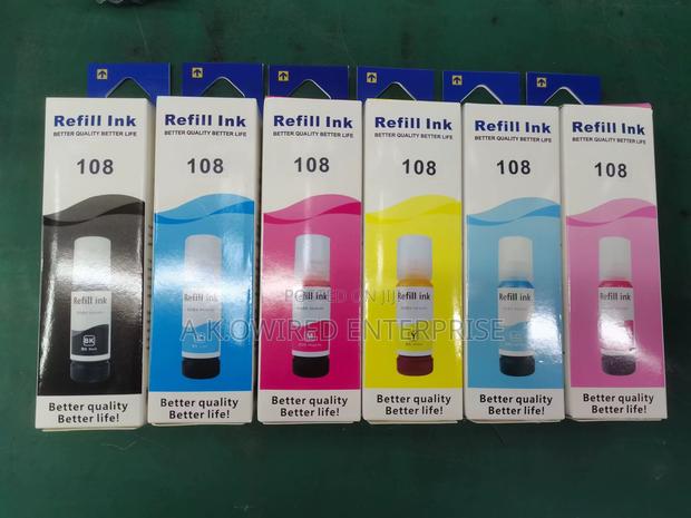 Epson Ecotank 108 Ink L8050 L18050 Et-18050 (B,C, M, Y, Lc, Lm) · Photo 3